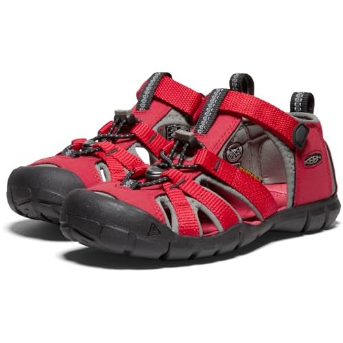 KEEN unisex child Seacamp Ii Cnx Sandal, Racing Red/Gargoyle, 3 Big Kid US - Image 4
