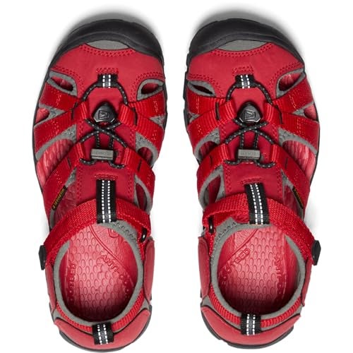 KEEN unisex child Seacamp Ii Cnx Sandal, Racing Red/Gargoyle, 3 Big Kid US - Image 5
