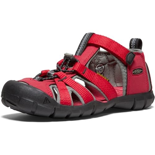 KEEN unisex child Seacamp Ii Cnx Sandal, Racing Red/Gargoyle, 3 Big Kid US - Image 1