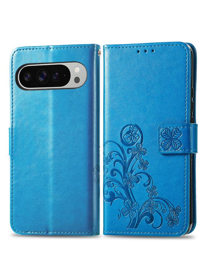 S-TOP Case For Google Pixel 9 Pro XL Four-leaf Clasp Embossed Leather Phone Case - Image 2