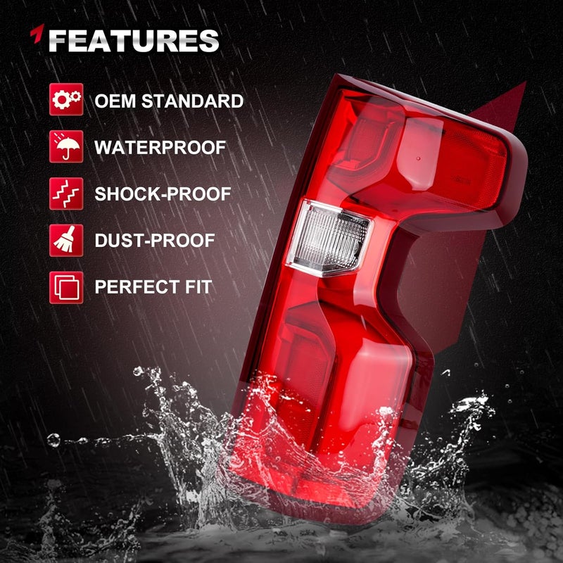 TEMSONE OEM Style LED Tail Light Assembly for 2019-2023 Chevy Silverado - Rear Right Passenger Side - Image 5
