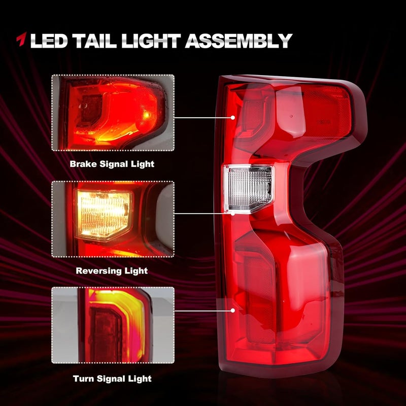 TEMSONE OEM Style LED Tail Light Assembly for 2019-2023 Chevy Silverado - Rear Right Passenger Side - Image 4