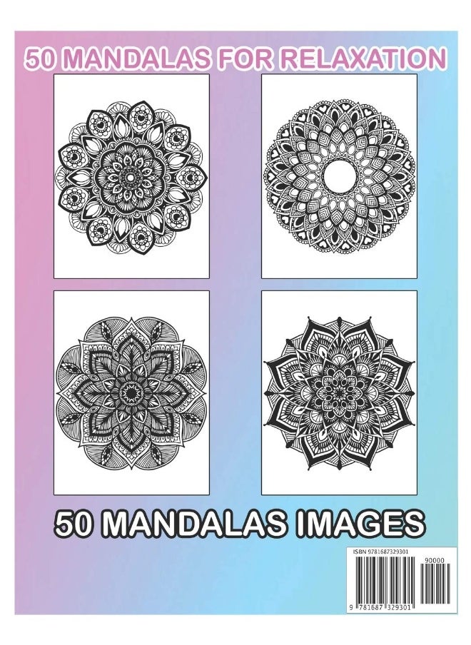 50 Mandalas For Relaxation: Big Mandala Coloring Book for Adults 50 Images Str  - Image 2