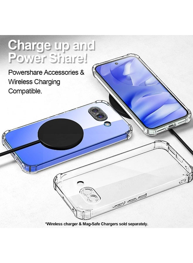 جراب متوافق مع Google Pixel 10A - غطاء شفاف من السيليكون (TPU) مقاوم للصدمات، مزود بحماية للكاميرا وزوايا معززة ضد الصدمات - شفاف - Image 2