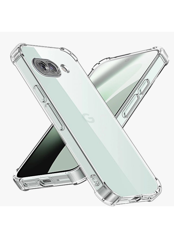 جراب متوافق مع Google Pixel 10A - غطاء شفاف من السيليكون (TPU) مقاوم للصدمات، مزود بحماية للكاميرا وزوايا معززة ضد الصدمات - شفاف - Image 1