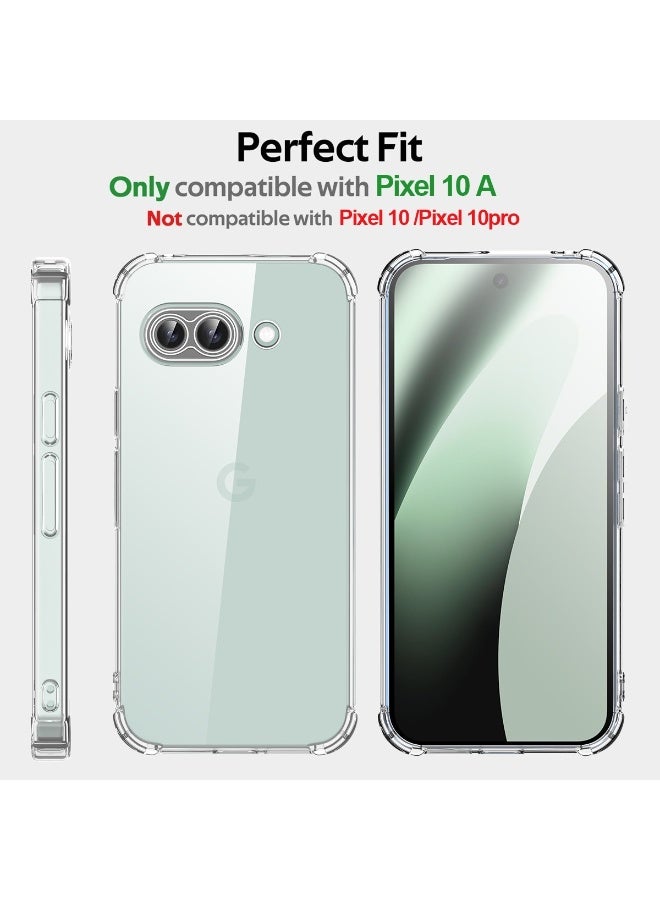 جراب متوافق مع Google Pixel 10A - غطاء شفاف من السيليكون (TPU) مقاوم للصدمات، مزود بحماية للكاميرا وزوايا معززة ضد الصدمات - شفاف - Image 5