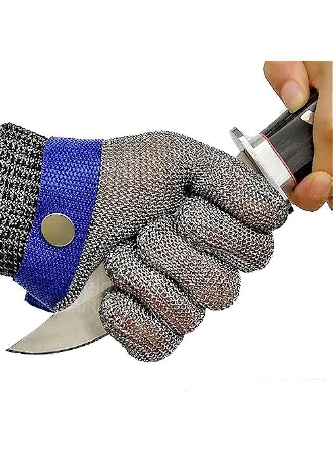 FYLX A9 Cut Resistant Glove Stainless Steel Mesh Metal Glove Food Grade for Kitchen Cooking Butcher Meat Cutting Oyster Shucking Mandoline FishingL 1 ) - Image 1