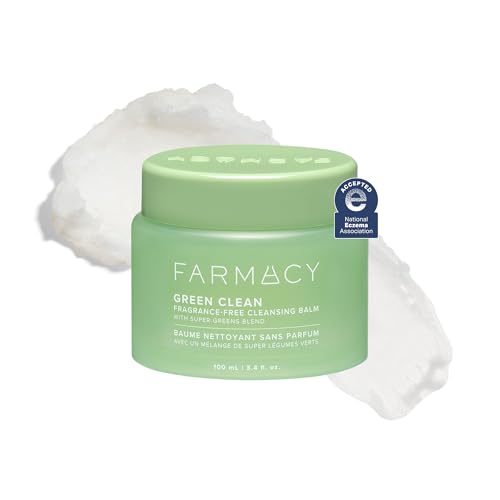 Farmacy Sensitive Skin Makeup Remover Cleansing Balm Green Clean Waterproof Makeup Remover Balm Oil Cleanser for Face Melts Make Up SPF Hydrates Softens Skin FragranceFree 100ml - Image 1
