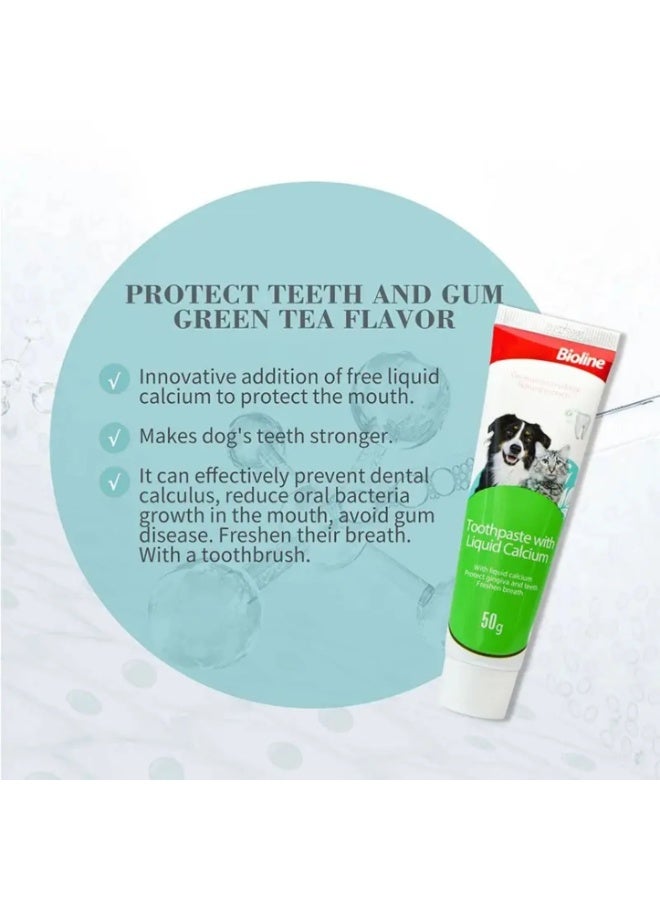 Bioline Toothpaste With Liquid Calcium For Dog & Cat - 50g - Image 3