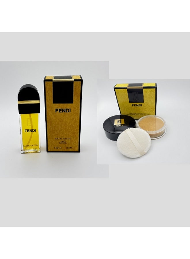 Fendi Profumi Ladies Original By Fendi Eau De Toilette 25Ml + Fendi Perfumed Body Nuggets 30 Gr rare collection