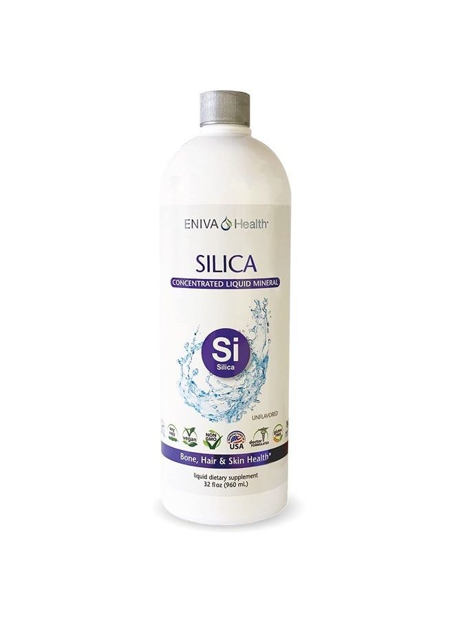 Eniva Health - Liquid Ionic Silica | 2 MG | Supplement Supports Healthy Collagen & Elastin Production for Joint & Bone Support Healthy Skin, Hair and Nails Keto Friendly, Gluten Free - 32 Servings - Image 1