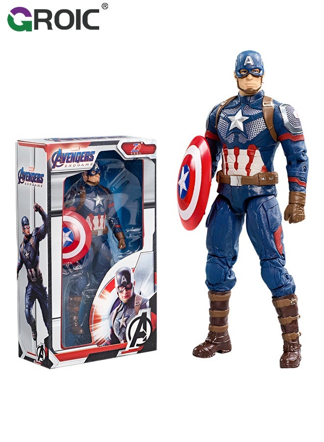 GROIC Marvel Epic Hero Captain America, Marvel Avengers Titan Hero Series Captain America from Marvel, 7-Inch Action Figure with Movable Joint, Collectible Figures Toys, Inspired by The Marvel Universe - Image 1