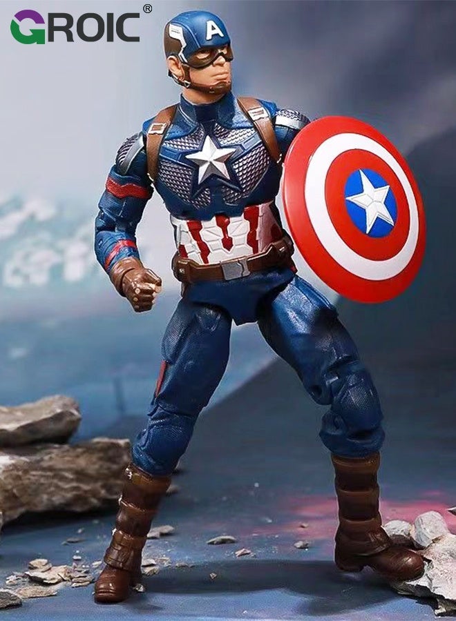 GROIC Marvel Epic Hero Captain America, Marvel Avengers Titan Hero Series Captain America from Marvel, 7-Inch Action Figure with Movable Joint, Collectible Figures Toys, Inspired by The Marvel Universe - Image 5