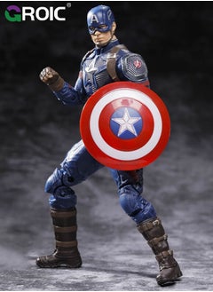 GROIC Marvel Epic Hero Captain America, Marvel Avengers Titan Hero Series Captain America from Marvel, 7-Inch Action Figure with Movable Joint, Collectible Figures Toys, Inspired by The Marvel Universe  - Image 3