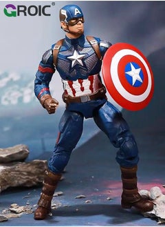 GROIC Marvel Epic Hero Captain America, Marvel Avengers Titan Hero Series Captain America from Marvel, 7-Inch Action Figure with Movable Joint, Collectible Figures Toys, Inspired by The Marvel Universe  - Image 2