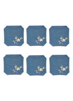 Y&D Chinese Style Cotton Linen Retro Water Absorbing Double Layer Thickened Cup Holder Fabric Embroidered Tea Cup Pad Fabric Art Cup Pad  - Image 1