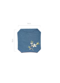 Y&D Chinese Style Cotton Linen Retro Water Absorbing Double Layer Thickened Cup Holder Fabric Embroidered Tea Cup Pad Fabric Art Cup Pad  - Image 2