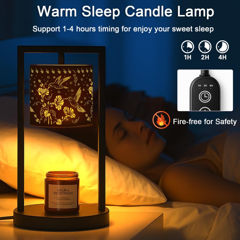 Gantok Candle Warmer Lamp with Timer Wax Melt Warmer for Scented Jar Candles Candle Lamp Warmer Gifts for Mom Christmas Gifts, House Warming Gifts New Home Office Dorm Room Fall Decor (Hummingbird) - Image 5