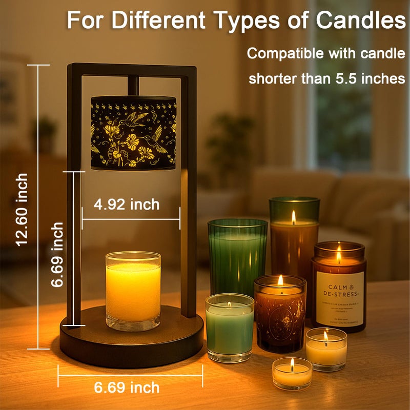 Gantok Candle Warmer Lamp with Timer Wax Melt Warmer for Scented Jar Candles Candle Lamp Warmer Gifts for Mom Christmas Gifts, House Warming Gifts New Home Office Dorm Room Fall Decor (Hummingbird) - Image 3