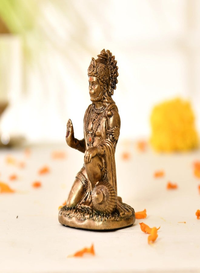 كرافت فاتيكا CraftVatika Hanuman Ji Murti للوحة قيادة السيارة من الراتنج Sankat Mochan Hanuman Idol لديكور المنزل والهدايا، والمكتب، وغرفة بوجا - Image 4
