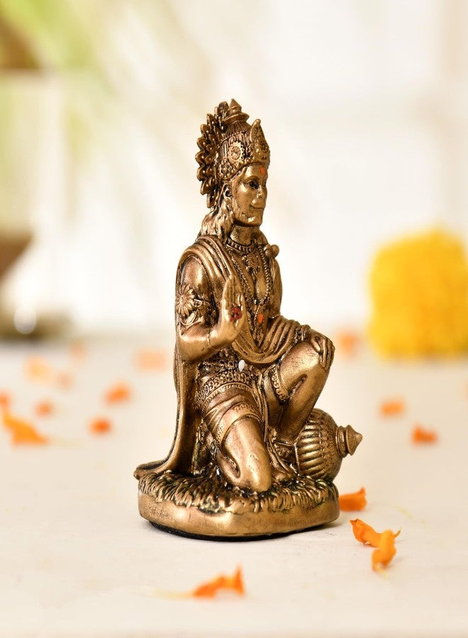 كرافت فاتيكا CraftVatika Hanuman Ji Murti للوحة قيادة السيارة من الراتنج Sankat Mochan Hanuman Idol لديكور المنزل والهدايا، والمكتب، وغرفة بوجا - Image 2