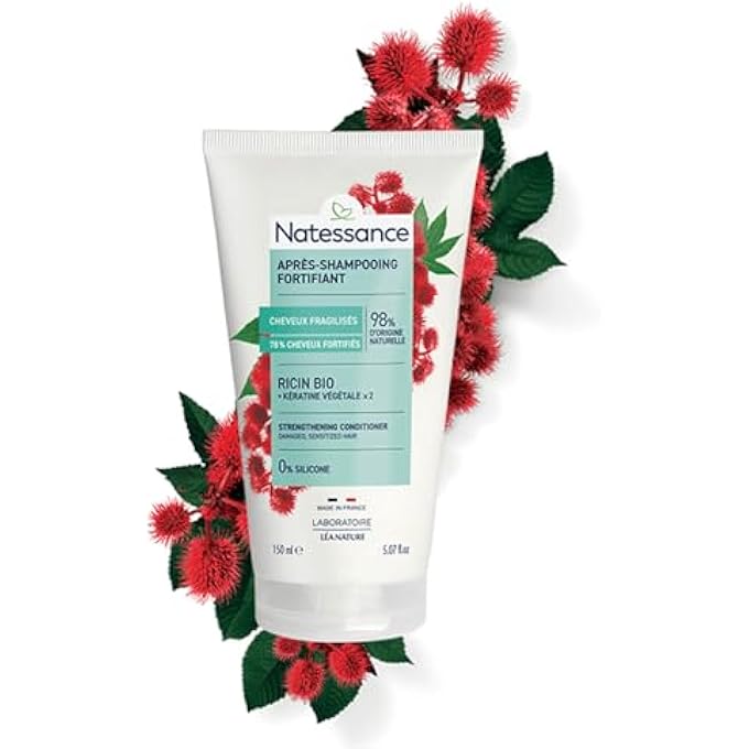 Natessance NATUREL CASTOR OIL AND PLANT-DERIVED KERATIN CONDITIONER, 150 ML - Image 3