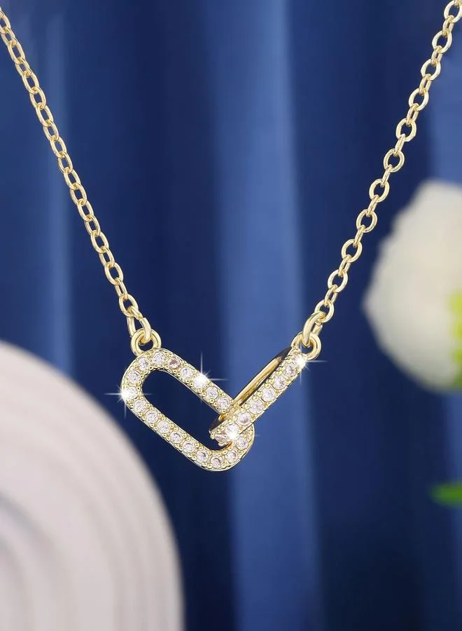 Interlocking Ring Pendant Necklace