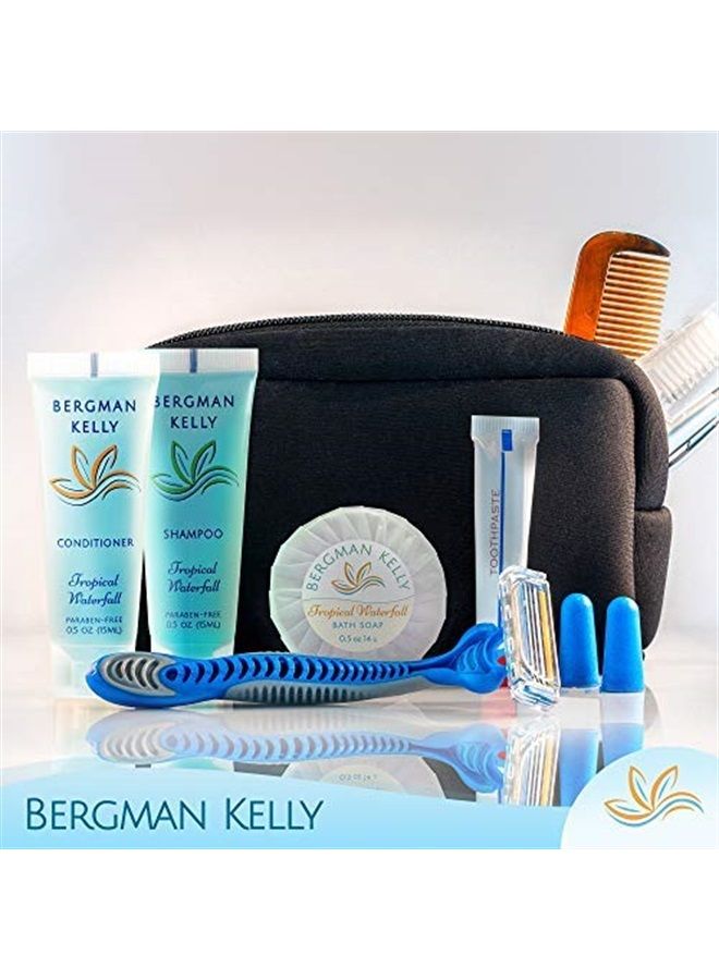 BERGMAN KELLY Hotel Soap Bars in Bulk (Tropical Waterfall, 0.5 oz, 100 PK), Small Individually Wrapped Round Soap, Travel Size Mini Toiletries for Airbnb, Motel, Guest Bathroom - Image 5