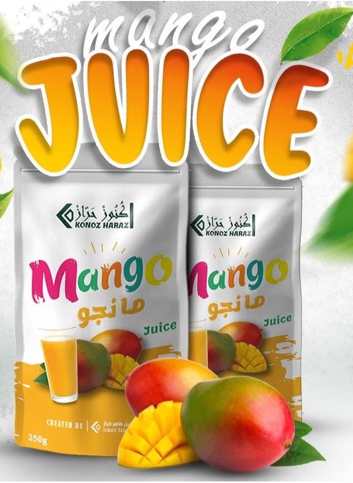 Ramadan juices from Kunooz Haraz, 100% natural Mango juice, 250 grams package 