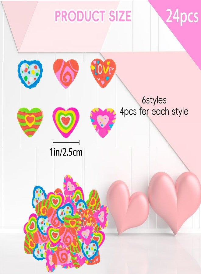Jocomoni Valentine's Day Pencil Sets (48pcs) - Assorted Pattern Pencils with Heart Erasers - Valentine's Day Stationery - Party Favor & Classroom Reward - Image 4