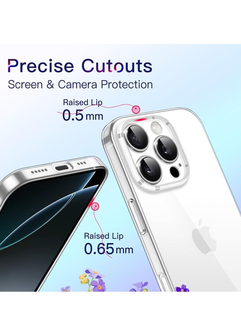 إيف حافظة شفافة رفيعة للغاية (0.35 مم) لهاتف iPhone 16 Pro مقاس 6.3 بوصة - حماية كاملة لعدسة الكاميرا، غطاء صلب شفاف خفيف الوزن من البولي بروبيلين (شفاف) | مضاد لبصمات الأصابع وغير اصفرار - Image 5