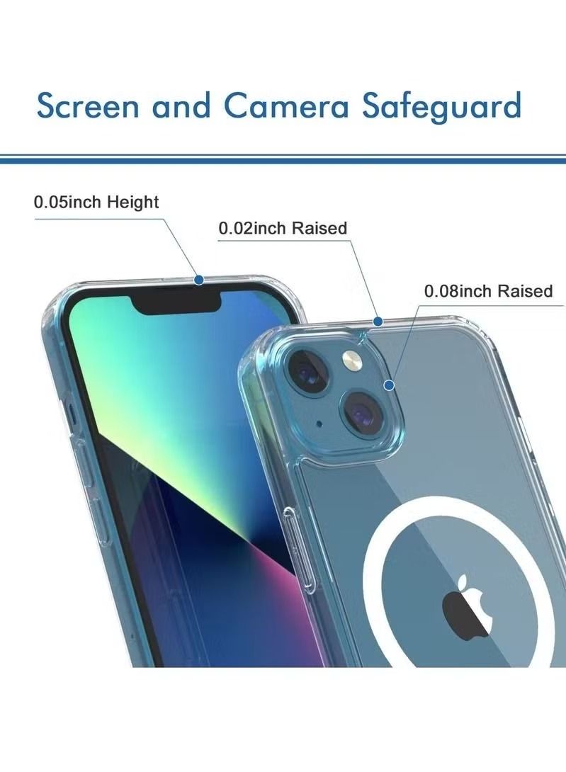 Zaboon iPhone 14 6.1 inch Protected Cover Clear Magnetic Case Compatible with Magsafe Card Wallet and Wireless Chager Screen and Camera Protection Shockproof Magsafe Cover for Apple iPhone 14 2022 - Image 2