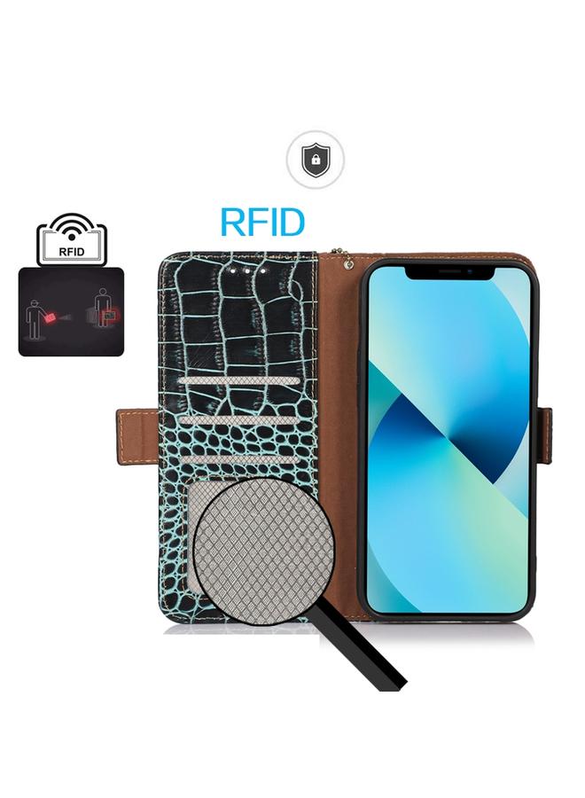 S-TOP Case For iPhone 16 Crocodile Top Layer Cowhide Leather Phone Case - Image 5