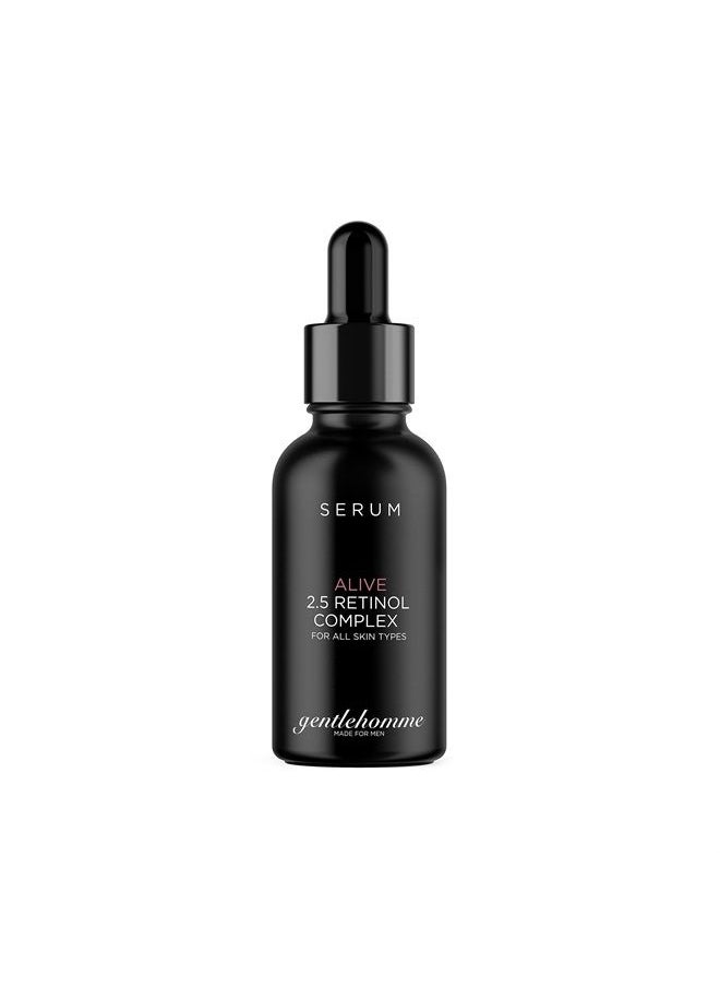 GENTLEHOMME - Retinol Face Serum- Anti Aging Hyaluronic Acid Face Serum for Men- Natural Dark Spot Remover Serum for Face- Anti-Wrinkle, Firming Serum for All Skin Types- Enrich in Collagen & Aloe Vera - Image 1
