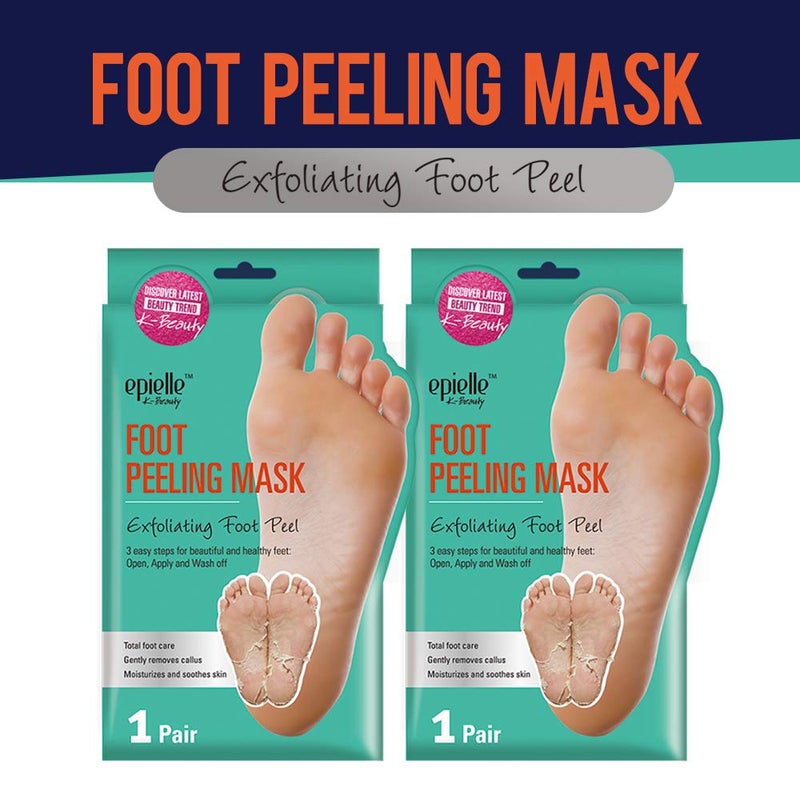 Epielle Foot Peel Mask | 2 Pairs | For Cracked Heels, Dead Skin & Calluses | Smooth & Repair Rough, Dry Skin | Beauty Gift, Spa Day, Gift Set | Korean Skincare - Image 4