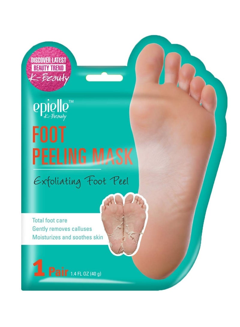 Epielle Epielle-Foot Peel Mask - 2 Pack - For Cracked Heels, Dead Skin & Calluses - Make Your Feet Baby Soft & Get a Smooth Skin, Removes & Repairs Rough Heels, Dry Toe Skin - Exfoliating Peeling Treatment  - Image 1