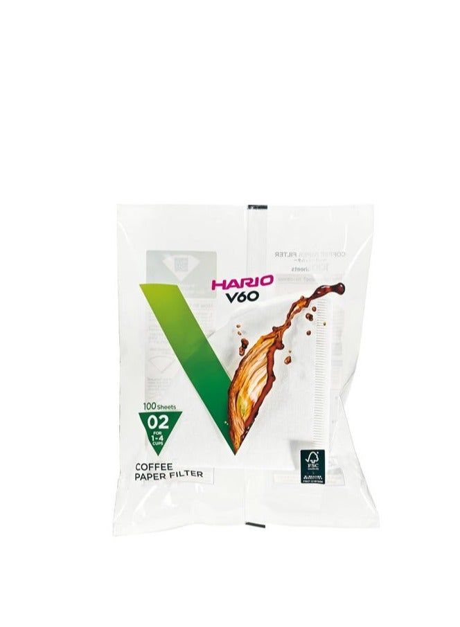 Hario PACK OF 2 - V60 Paper Coffee Filters Size 02 100 Count White  - Image 2