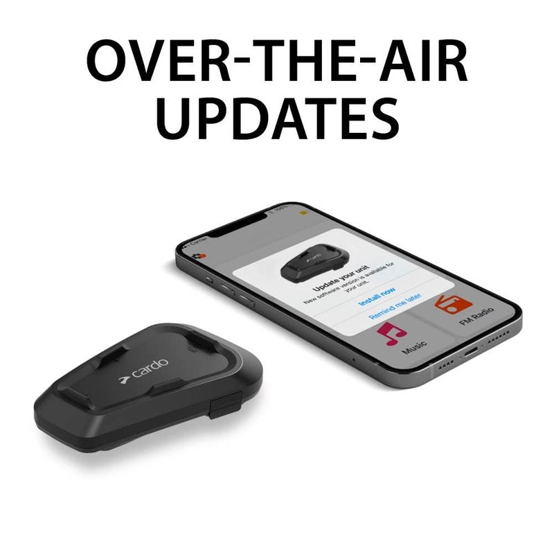 Cardo سماعة بلوتوث للدراجات النارية من كاردو سيستمز سبيريت، بلوتوث ثنائي الاتجاه، مكبرات صوت رفيعة 32 مم، مقاومة للماء، اتصال عالمي - عبوة فردية - Image 4