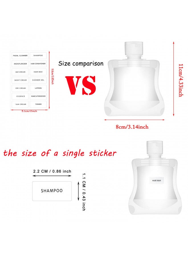 ONLYKXY 140pcs Clear Bathroom Beauty Organization Labels Waterproof Refillable Bottle Stickers Skin Care Product Sub-Bottling Label Shampoo Body wash Dispenser Sticker,Lotion Cream Toner Makeup Label - Image 1