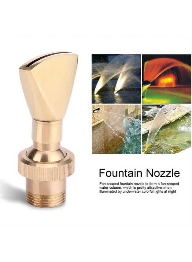 Variant Fan Shaped Brass Fountain Nozzle Sprinkler Spray Head DN20 Gentle Breeze Water Feature - Image 2