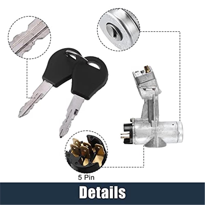 Yurefax Ignition Switch Lock Cylinder with Keys for Nissan - Image 2