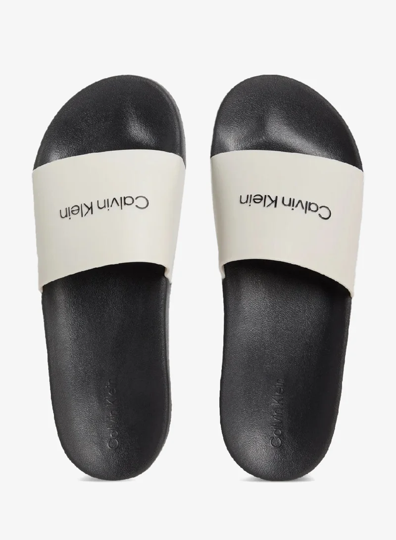CALVIN KLEIN Moonstruck/Black Logo Sliders for Men | Best Price UAE