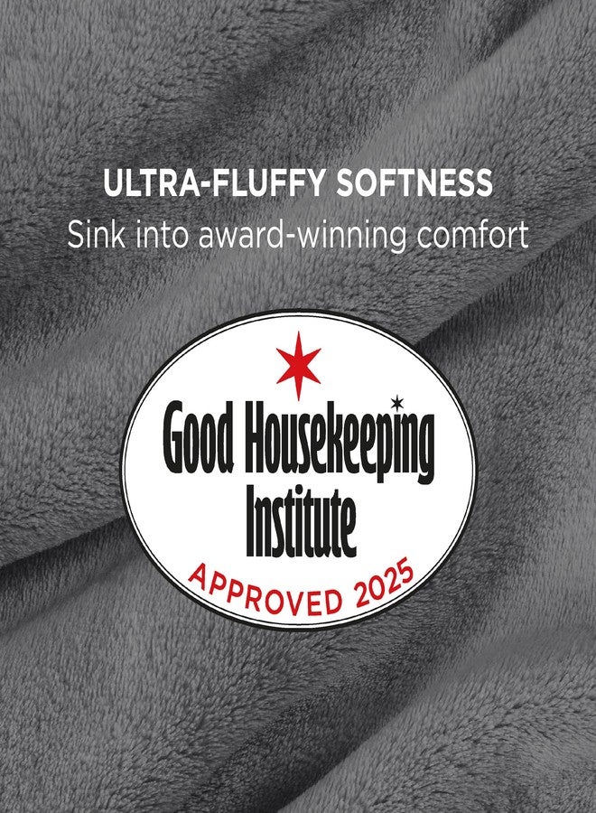 Bedsure GentleSoft Fleece Throw Blanket for Couch Grey - Lightweight Plush Fuzzy Cozy Soft Blankets and Throws for Sofa, 50x60 inches - Image 2