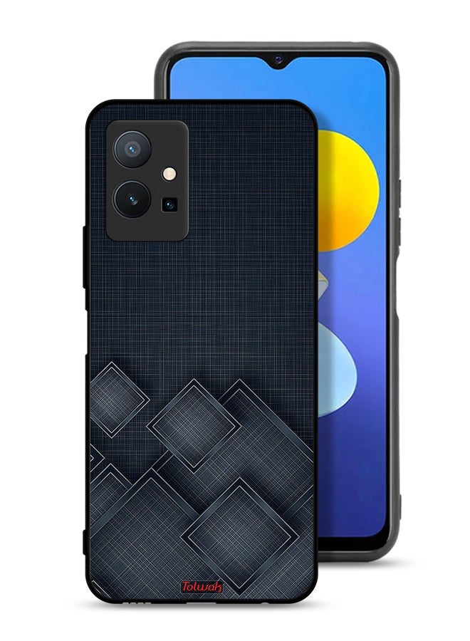 Tolwak Vivo T1 5G Protective Case Cover Squares Pattern On Cloth - Image 1