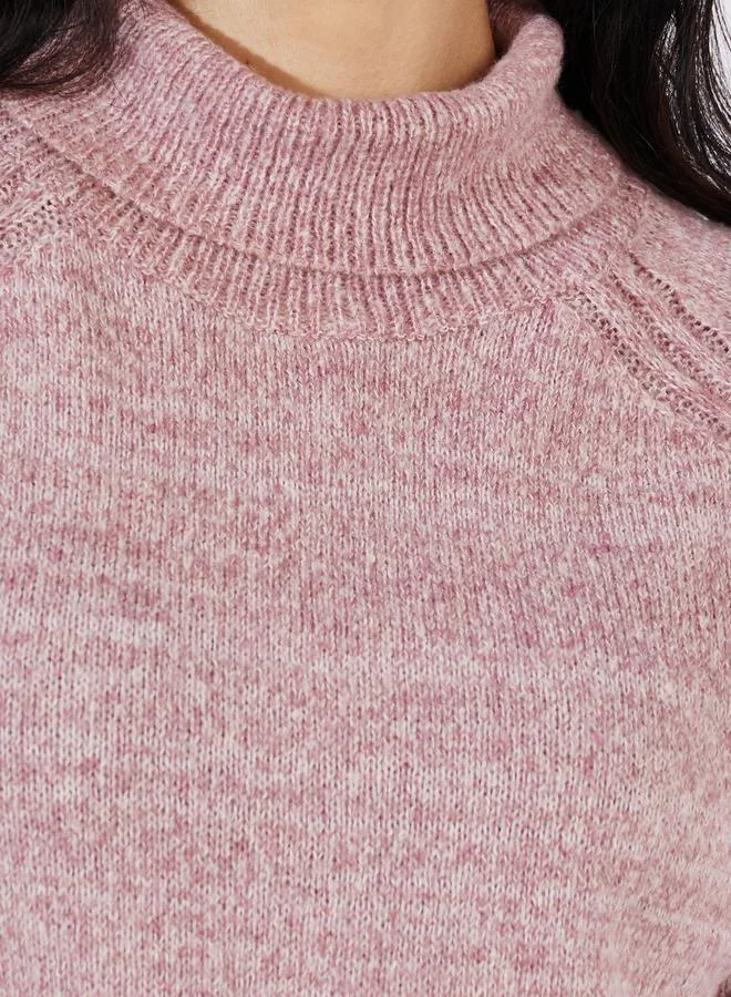 Styli Regular Fit Mixed Yarn Turtle Neck Sweater