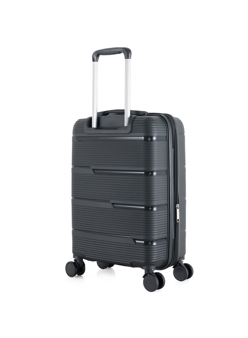 اتش تي حقيبة سفر H.T Carry-On - حقائب سفر متينة ذات غلاف صلب مزودة بعجلات دوارة ومقبض تلسكوبي وسحابات مضادة للسرقة (38 لتر، حقيبة سفر خفيفة الوزن) (أسود، حقيبة سفر محمولة/حقيبة مقصورة 20 بوصة) - Image 3