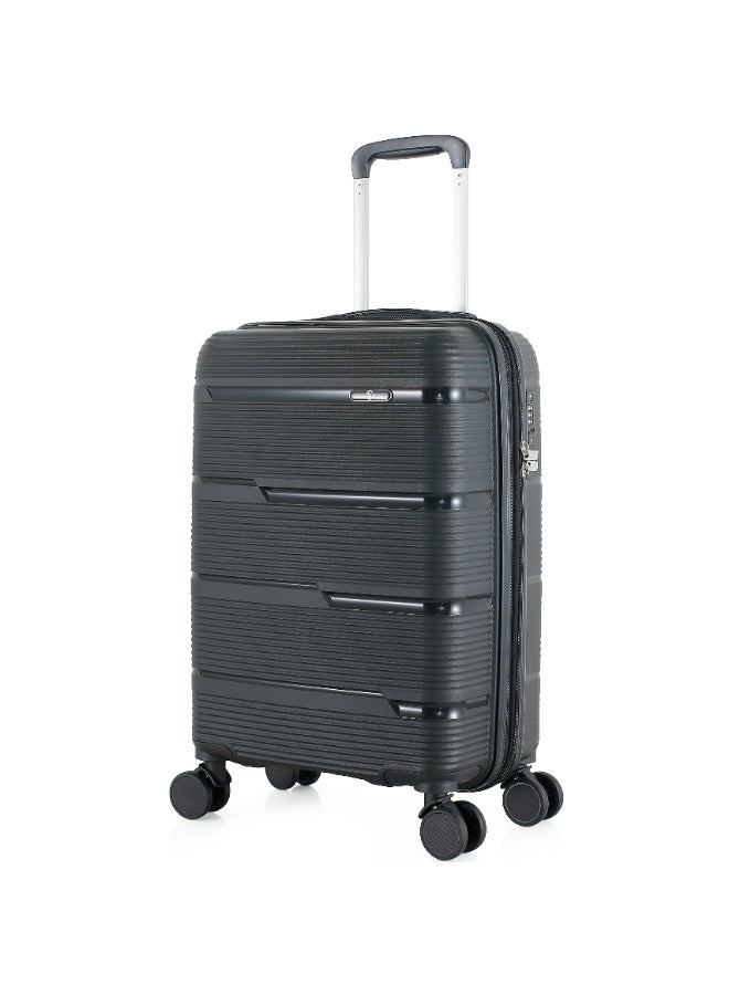 اتش تي حقيبة سفر H.T Carry-On - حقائب سفر متينة ذات غلاف صلب مزودة بعجلات دوارة ومقبض تلسكوبي وسحابات مضادة للسرقة (38 لتر، حقيبة سفر خفيفة الوزن) (أسود، حقيبة سفر محمولة/حقيبة مقصورة 20 بوصة) - Image 2