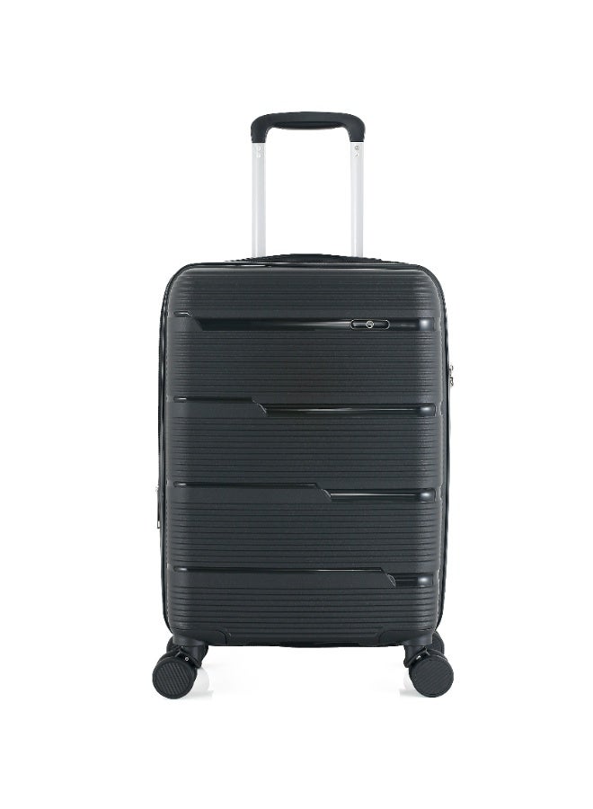 اتش تي حقيبة سفر H.T Carry-On - حقائب سفر متينة ذات غلاف صلب مزودة بعجلات دوارة ومقبض تلسكوبي وسحابات مضادة للسرقة (38 لتر، حقيبة سفر خفيفة الوزن) (أسود، حقيبة سفر محمولة/حقيبة مقصورة 20 بوصة) - Image 1