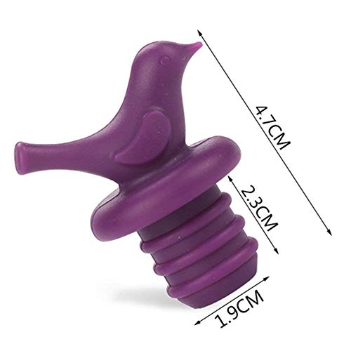 KARP Little Bird Stopper Colorful Reusable Silicone Wine Bottle Stopper, Decorate Wine Outlet Cap, Cute Wine Toppers for Preserver (Assorted Color- 3 Nos) - Image 3