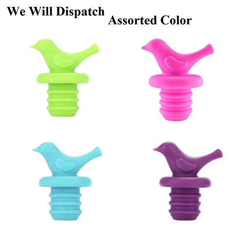 KARP Little Bird Stopper Colorful Reusable Silicone Wine Bottle Stopper, Decorate Wine Outlet Cap, Cute Wine Toppers for Preserver (Assorted Color- 3 Nos) - Image 4